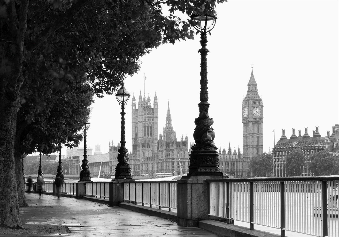 London and Big Ben in Black and White Plakat - Posterbox.dk