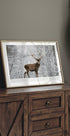 Majestic Deer in Snowy Forest Plakat - Posterbox.dk