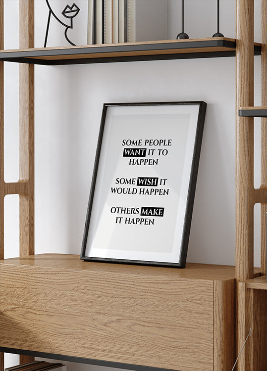 Make it Happen Plakat - Posterbox.dk