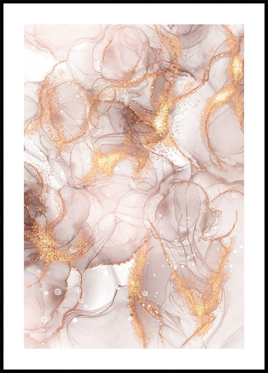 Marble with Gold №1 Plakat - Posterbox.dk