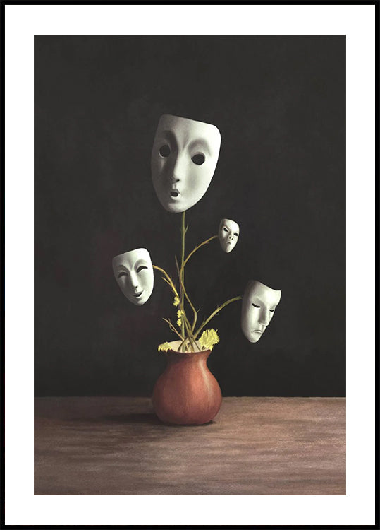 Masked Emotions, surreal plant Plakat - Posterbox.dk