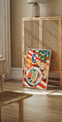 Mediterranean Brunch, Striped Tablecloth Plakat - Posterbox.dk