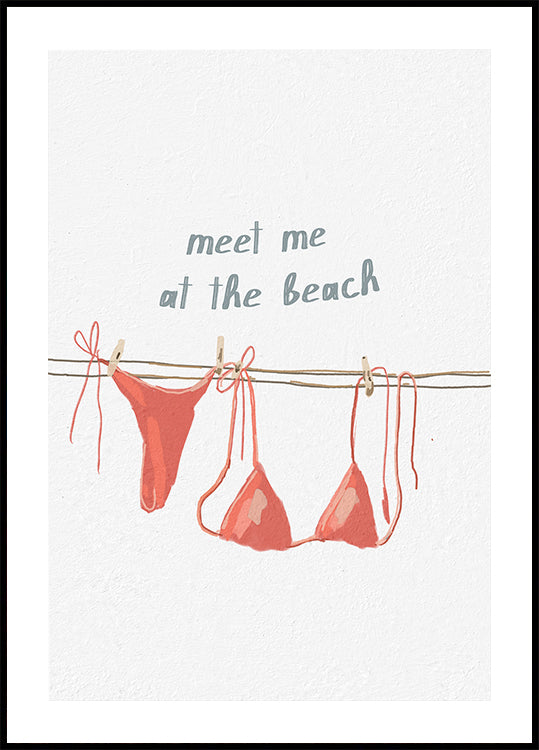 Meet Me at the Beach Plakat - Posterbox.dk
