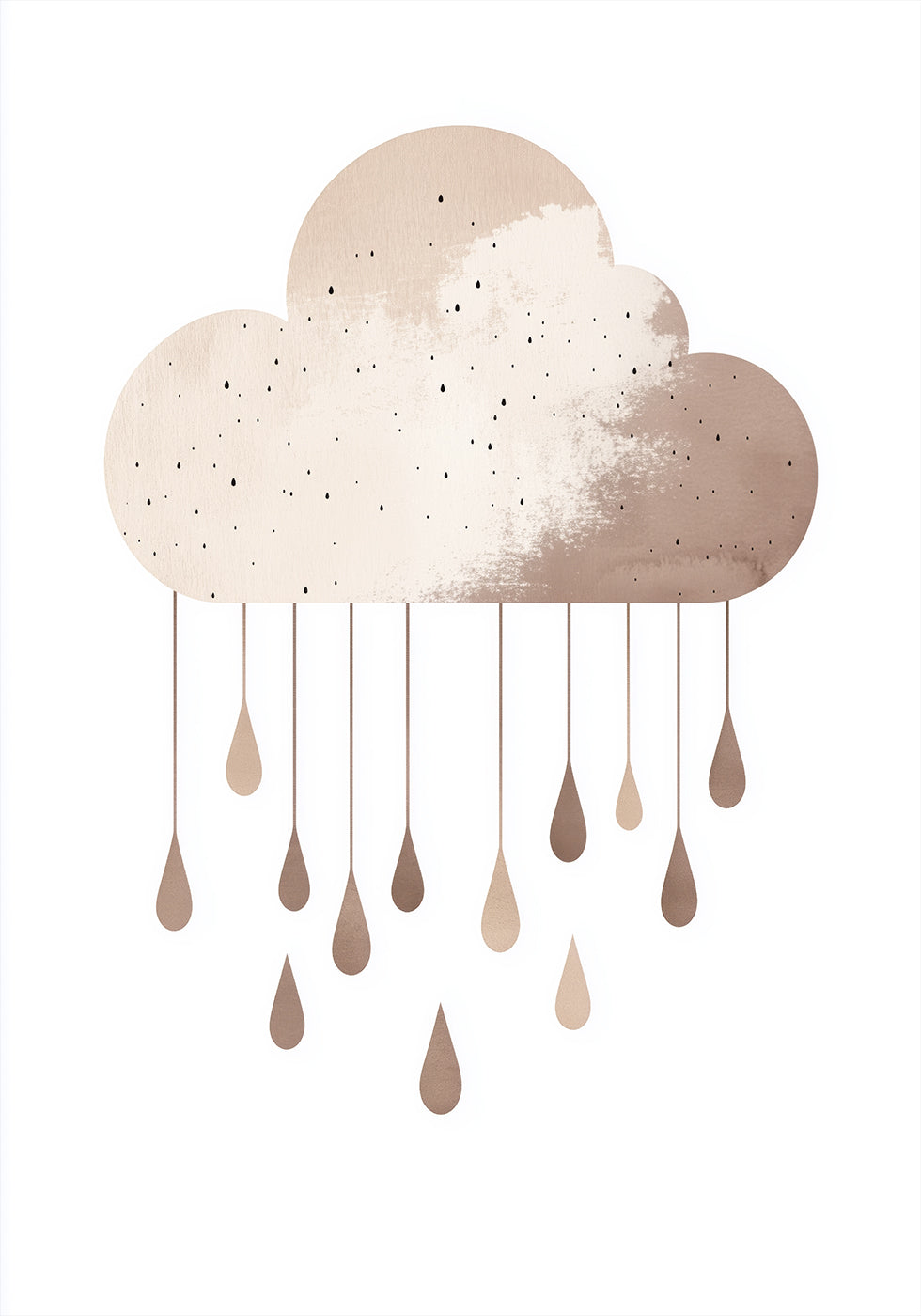 Minimalist Rainy Cloud Plakat - Posterbox.dk