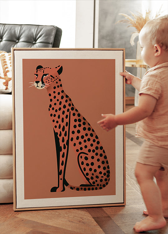 Modern Cheetah Plakat - Posterbox.dk