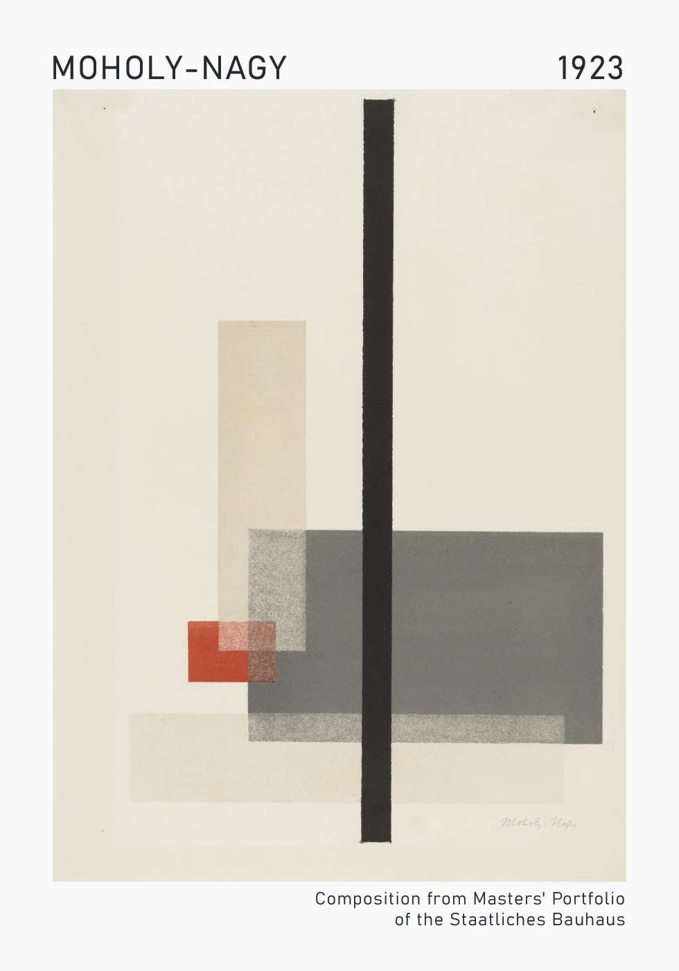 Moholy-Nagy, Bauhaus Composition Plakat - Posterbox.dk