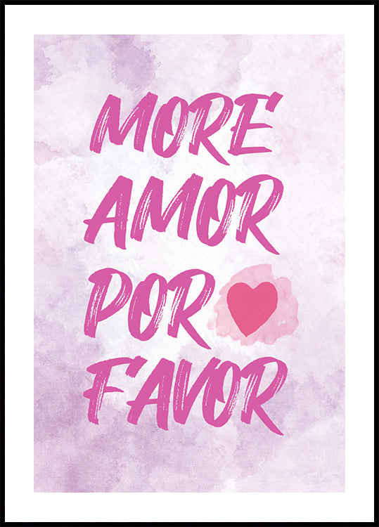 More Amor Por Favor Plakat - Posterbox.dk
