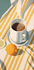 Morning Coffee & Lemons, Minimalist Summer Plakat - Posterbox.dk