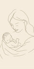 Mother and Baby Line Drawing Plakat - Posterbox.dk