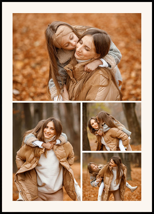 Mother and Daughter Personalized Photo Collage Plakat - Posterbox.dk