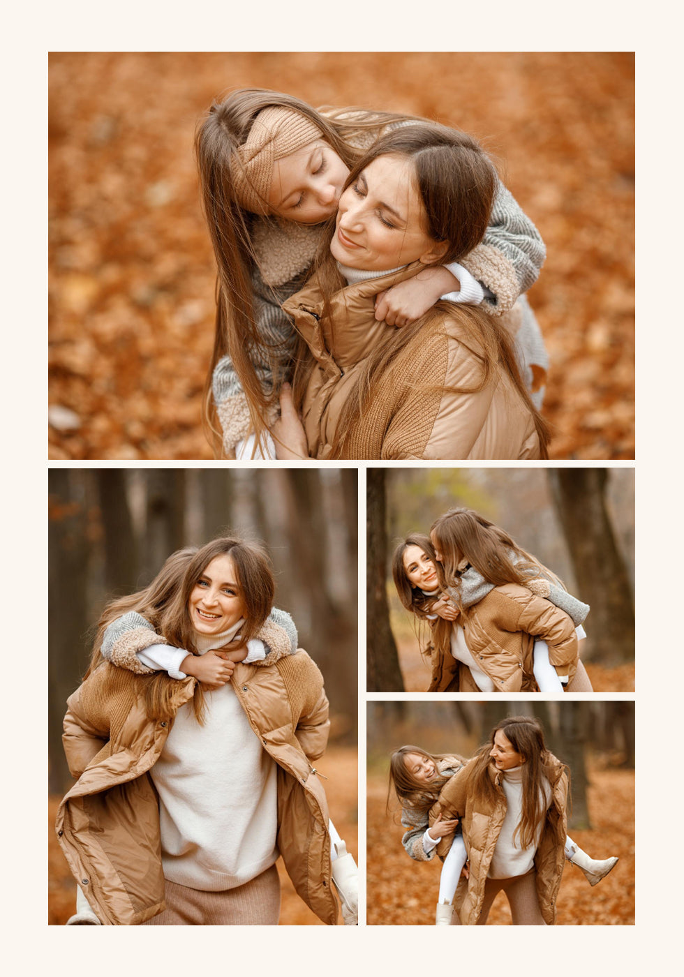 Mother and Daughter Personalized Photo Collage Plakat - Posterbox.dk