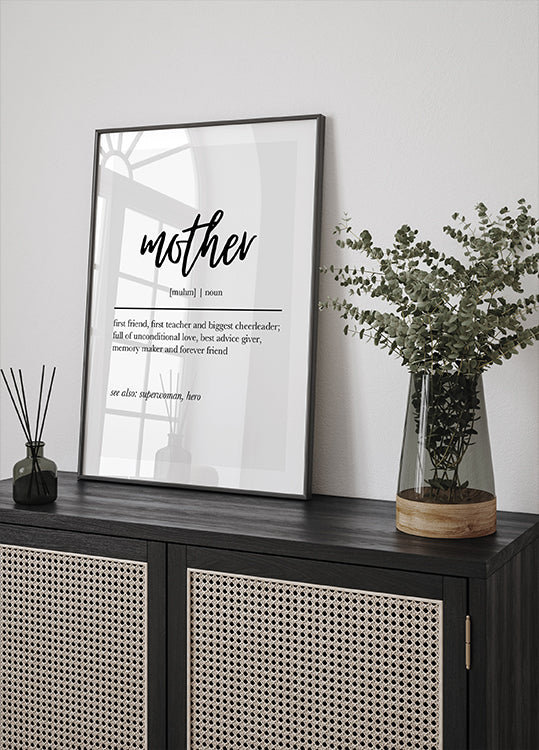 Mother Definition Print Plakat - Posterbox.dk