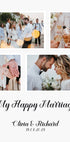 My Happy Marriage, Personalized Wedding Photo Collage Plakat - Posterbox.dk