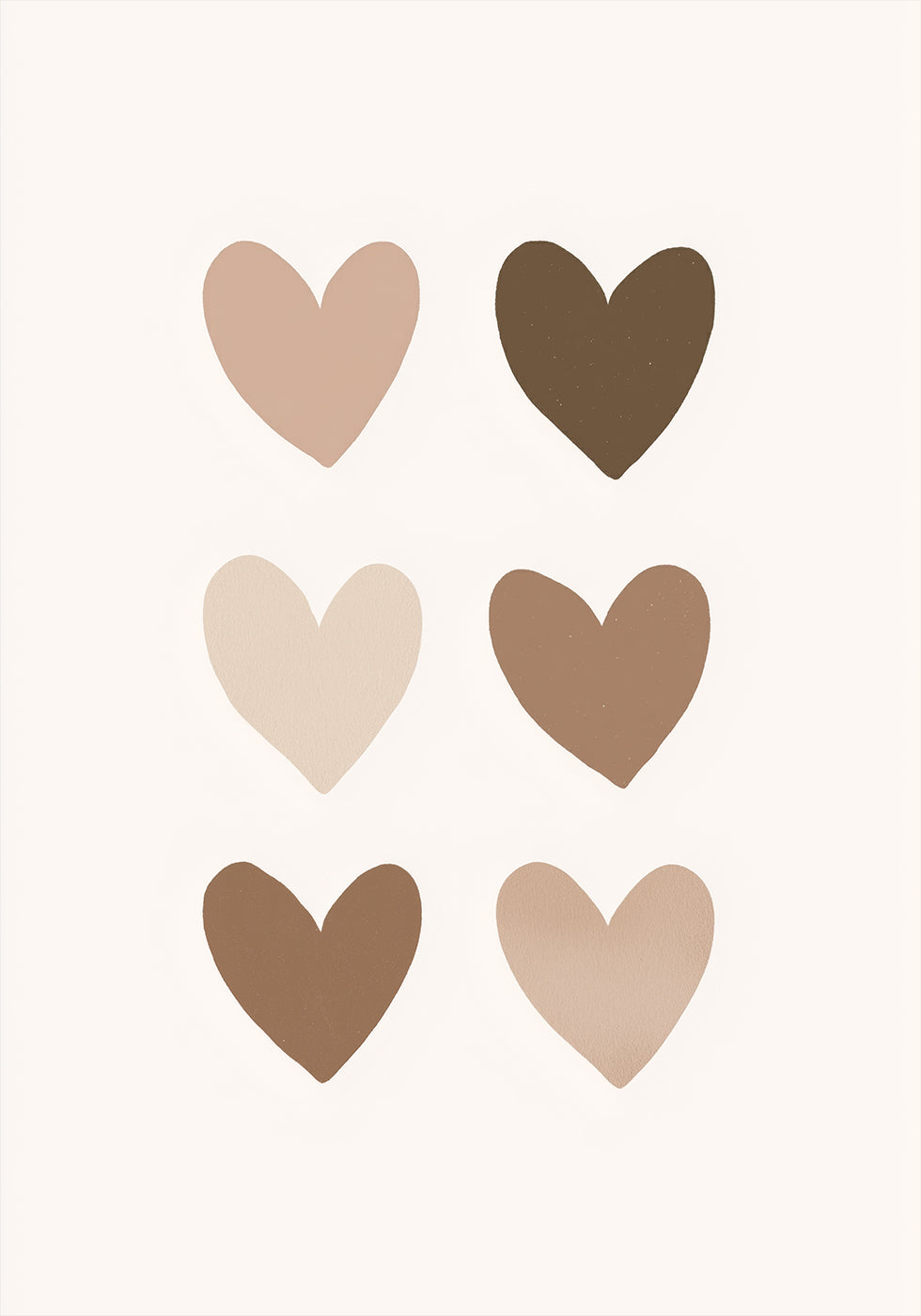 Neutral Heart Grid Plakat - Posterbox.dk