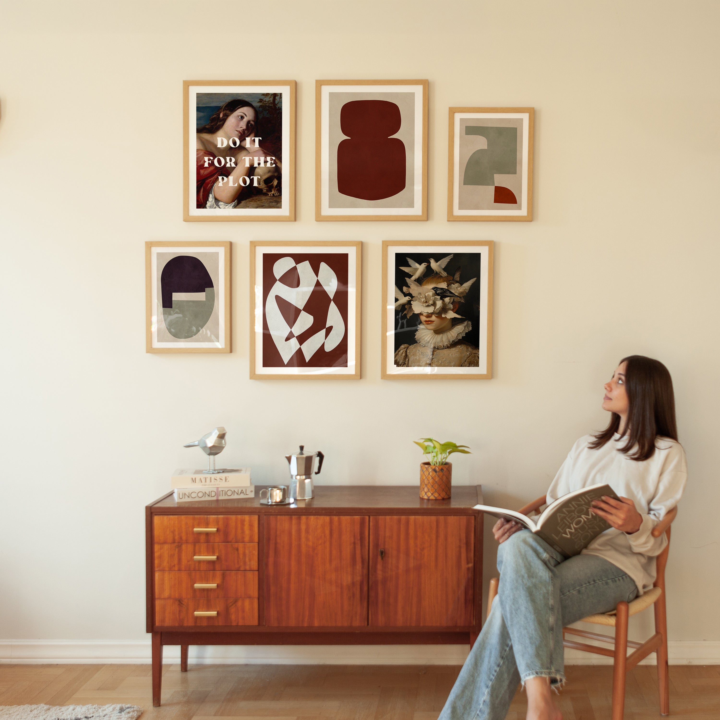 Neutral Modern Gallery Wall Set Plakat - Posterbox