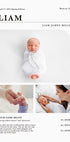 Newborn Birth Announcement Plakat - Posterbox.dk