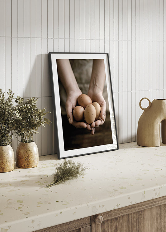 Organic Farm Eggs Plakat - Posterbox.dk
