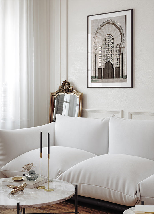 Ornate Doorway of Hassan II Mosque, Casablanca Plakat - Posterbox.dk