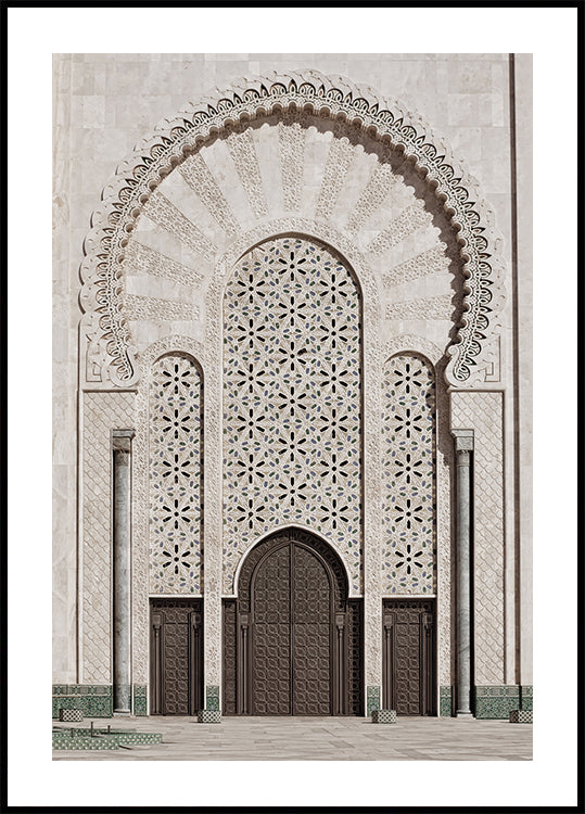 Ornate Doorway of Hassan II Mosque, Casablanca Plakat - Posterbox.dk