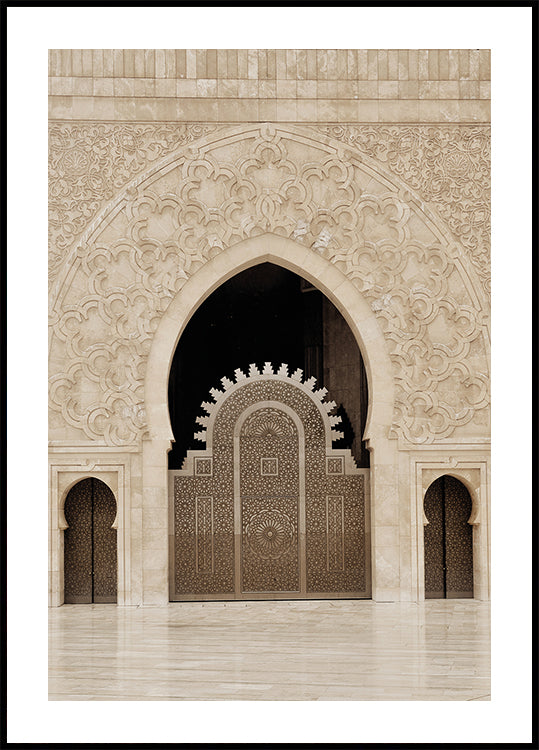 Ornate Main Door of Hassan II Mosque, Casablanca Plakat - Posterbox.dk