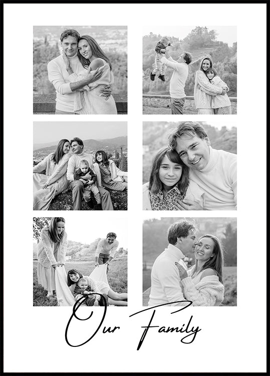 Our Family Collage Plakat - Posterbox.dk