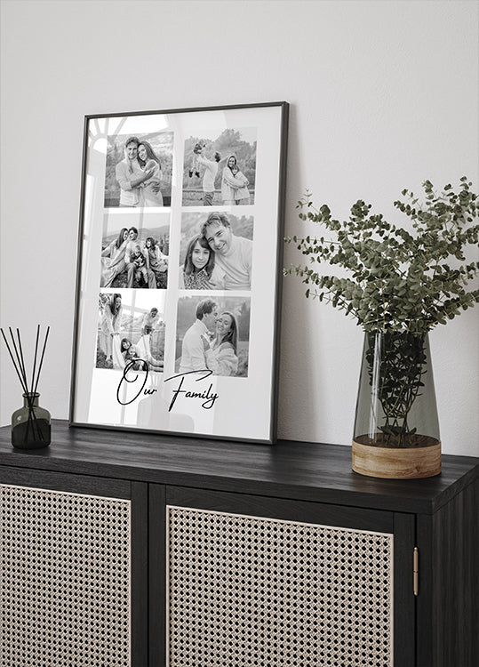 Our Family Collage Plakat - Posterbox.dk