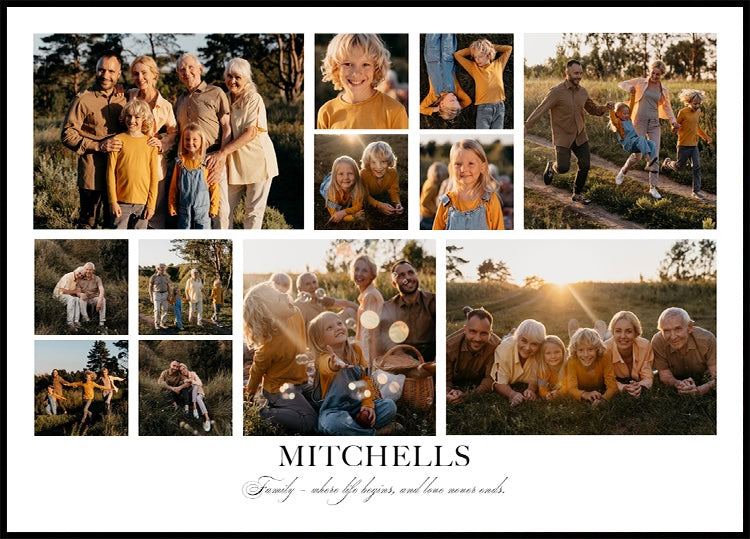 Our Family Collage Plakat - Posterbox.dk