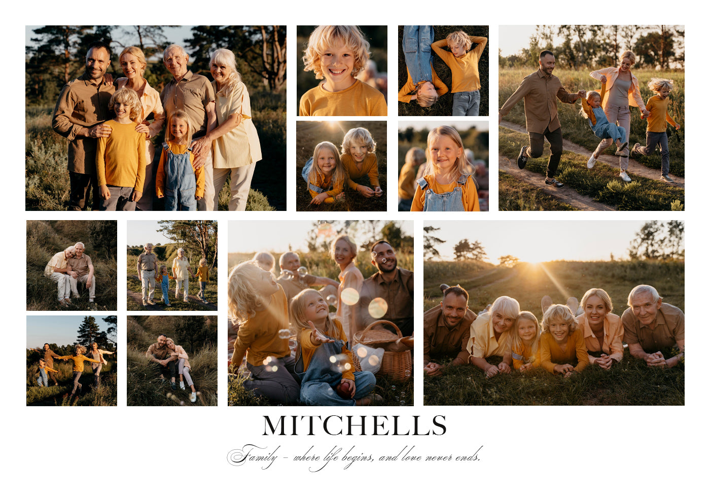 Our Family Collage Plakat - Posterbox.dk