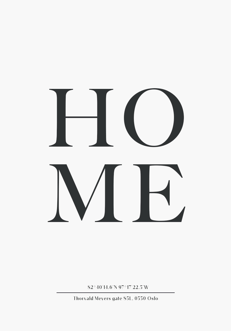 Our Home, Personalized Coordinates Plakat - Posterbox.dk