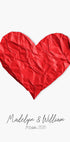 Paper Heart Personalized Plakat - Posterbox.dk