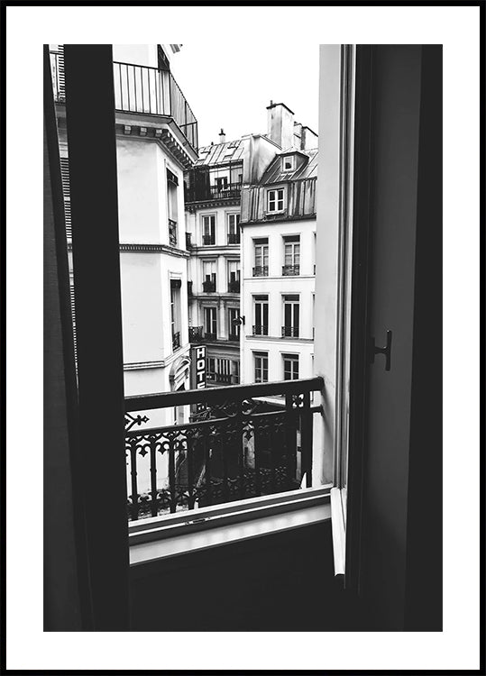 Parisian Window View Plakat - Posterbox.dk
