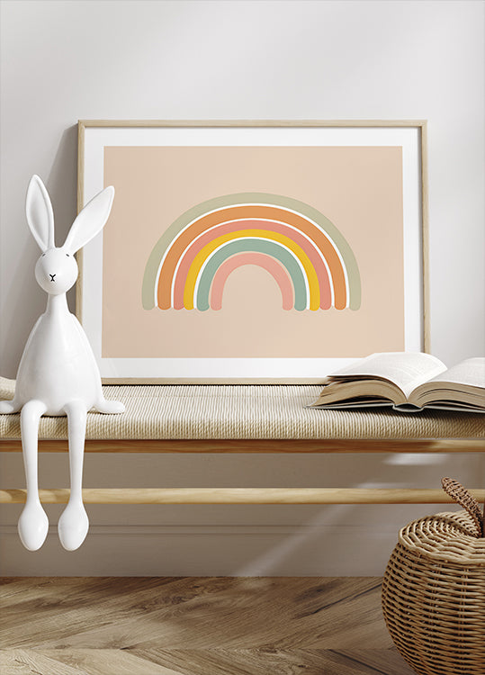 Pastel Rainbow Plakat - Posterbox.dk