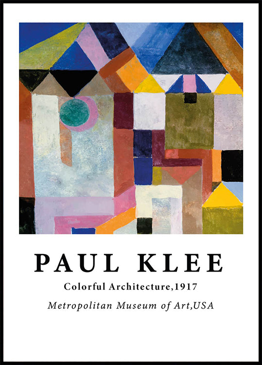 Paul Klee - Colorful Architecture Plakat - Posterbox.dk