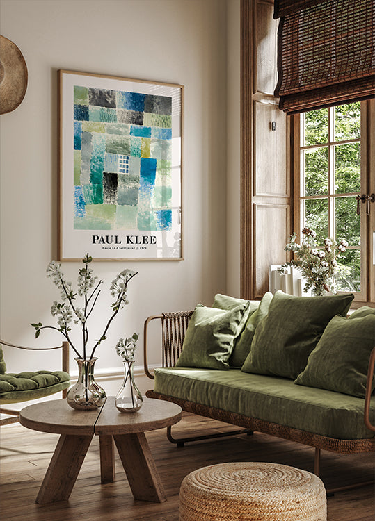 Paul Klee - House in a Settlement Plakat - Posterbox.dk