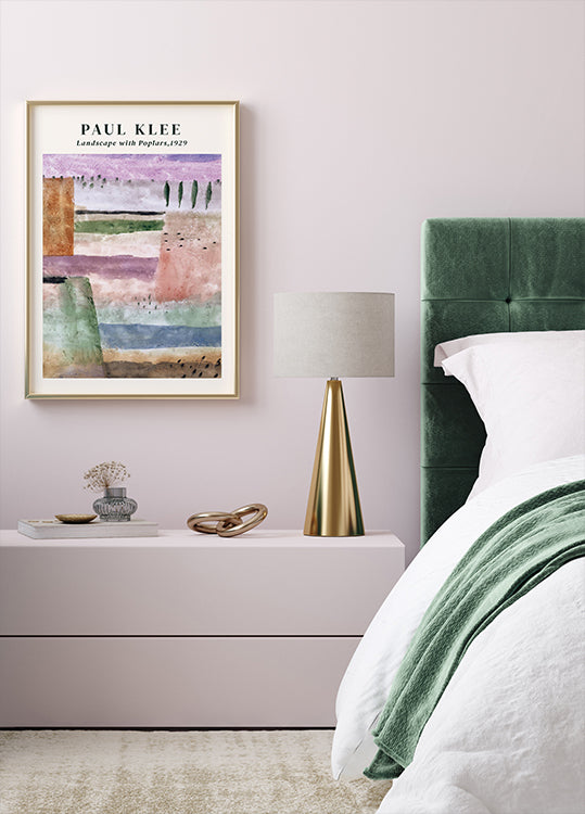 Paul Klee - Landscape with Poplars Plakat - Posterbox.dk