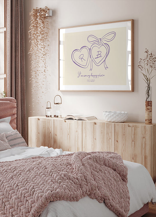 Personalized Couple Locke Plakat - Posterbox.dk