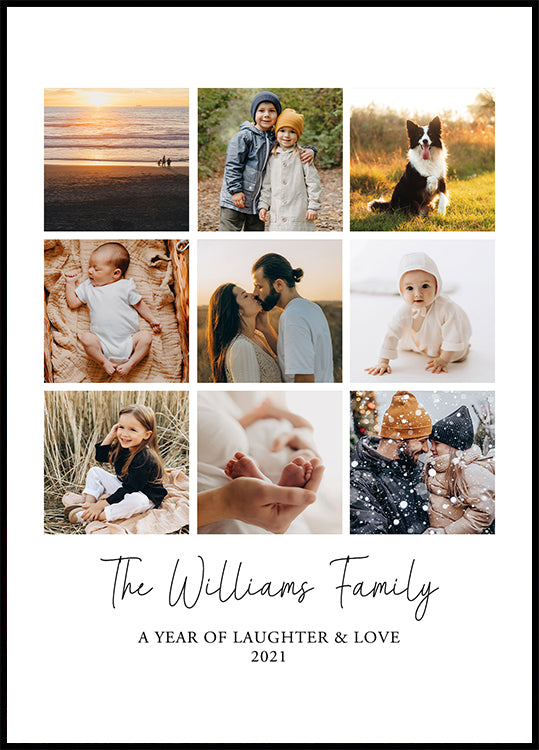 Personalized Family Collage Plakat - Posterbox.dk