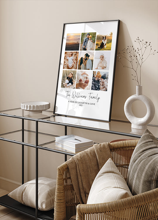 Personalized Family Collage Plakat - Posterbox.dk