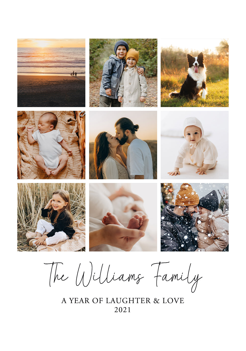 Personalized Family Collage Plakat - Posterbox.dk