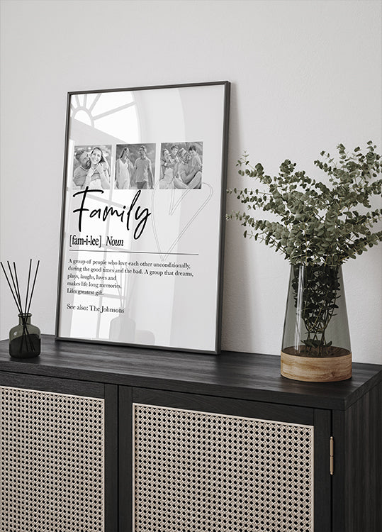 Personalized Family Definition Plakat - Posterbox.dk