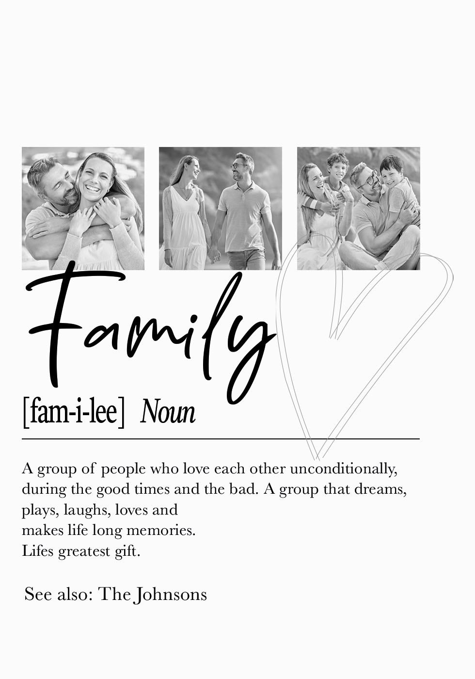 Personalized Family Definition Plakat - Posterbox.dk
