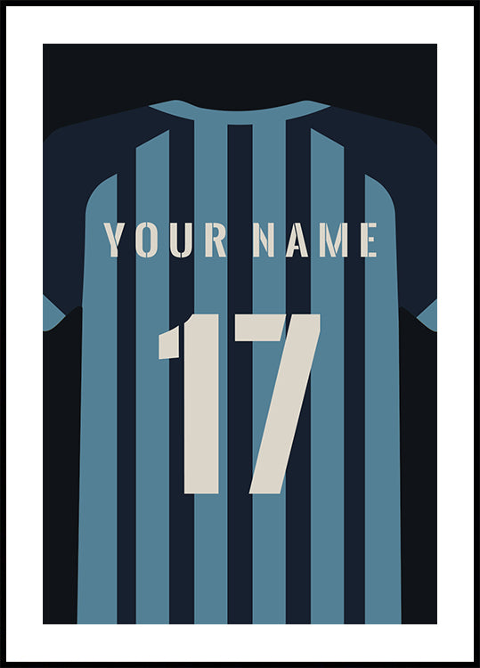Personalized Football Jersey Plakat - Posterbox.dk