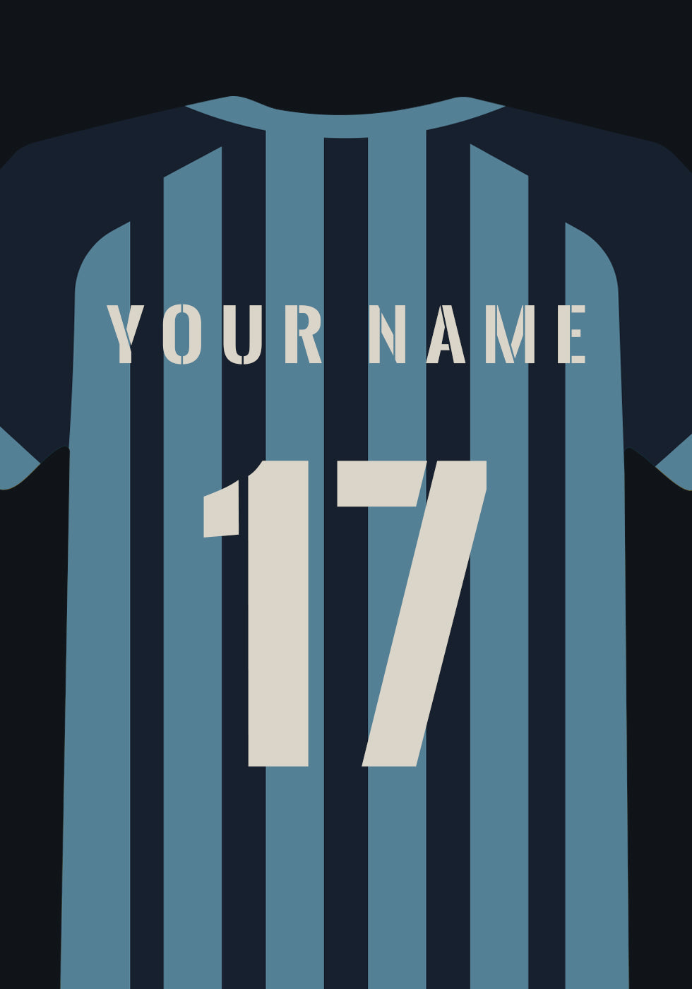 Personalized Football Jersey Plakat - Posterbox.dk