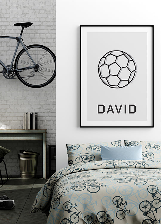 Personalized Football Plakat - Posterbox.dk