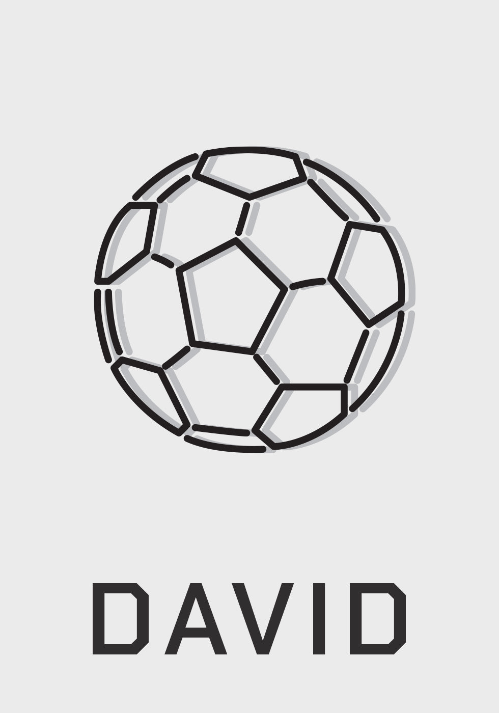 Personalized Football Plakat - Posterbox.dk