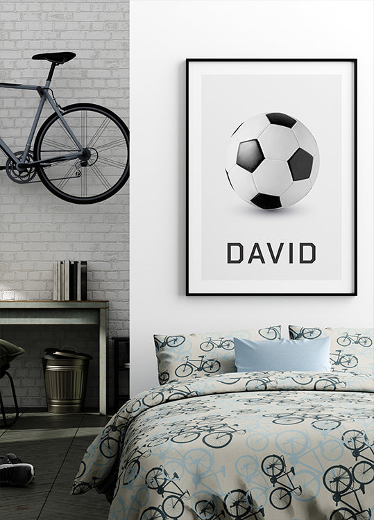 Personalized Football Plakat - Posterbox.dk