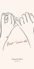 Personalized Friendship Line Art Plakat - Posterbox.dk