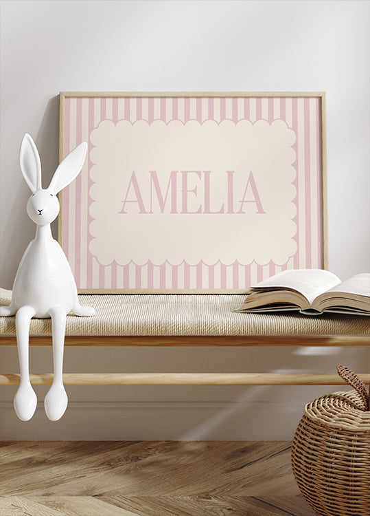Personalized Girl Name Plakat - Posterbox.dk