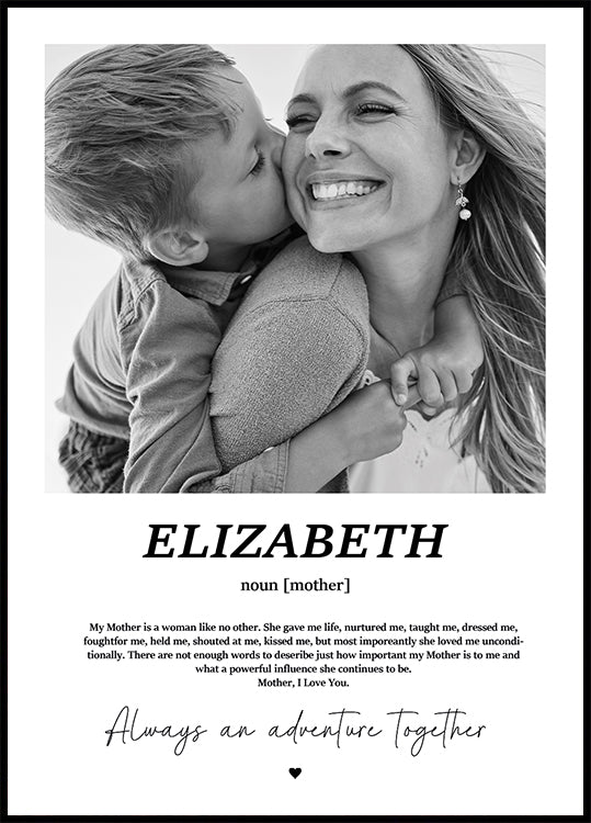 Personalized Mother Photo Plakat - Posterbox.dk