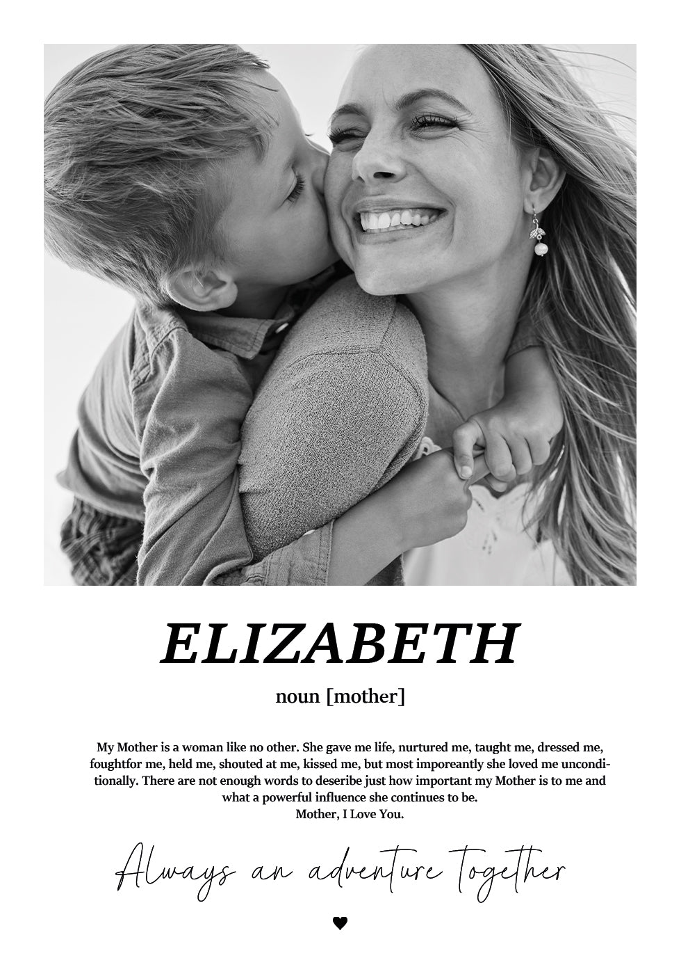 Personalized Mother Photo Plakat - Posterbox.dk